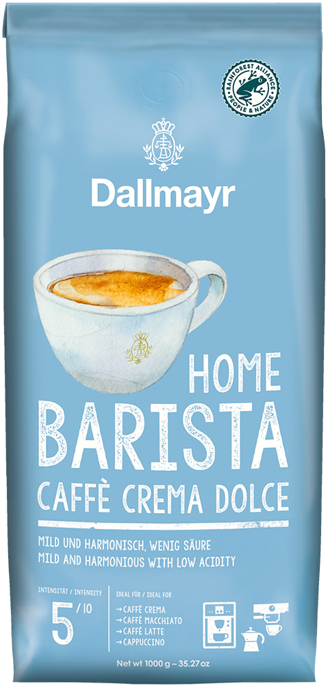 Pupiņu kafija "DALLMAYR" Home Barista Caffè Crema Dolce