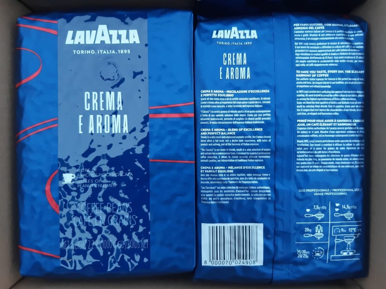 Pupiņu kafija "LAVAZZA" Classic Collection Crema e Aroma