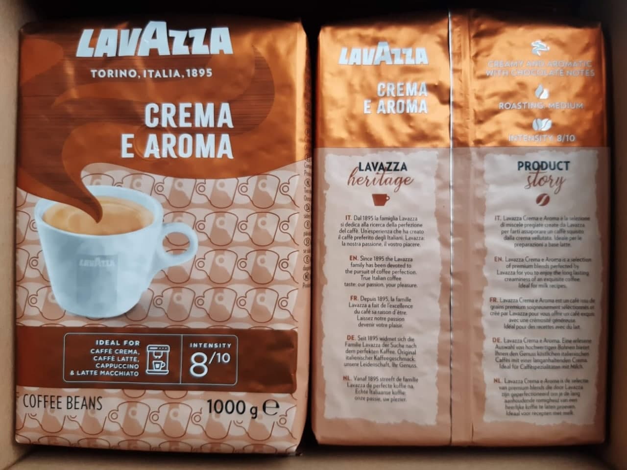 Зерновой кофе "LAVAZZA" Crema e Aroma