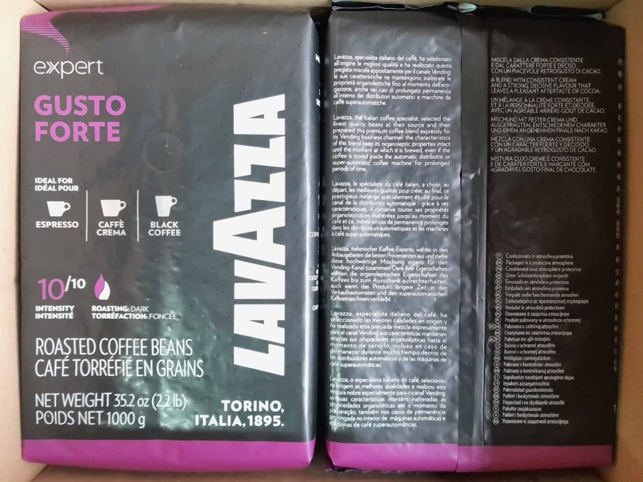 Pupiņu kafija "LAVAZZA" Expert Gusto Forte