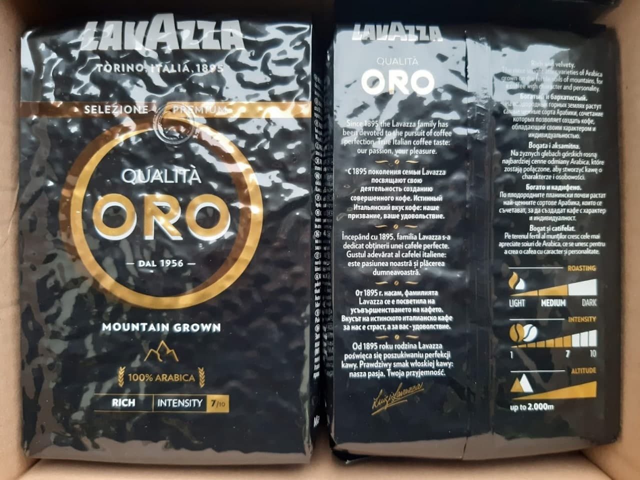 Pupiņu kafija "LAVAZZA" Qualita Oro Mountain Grown