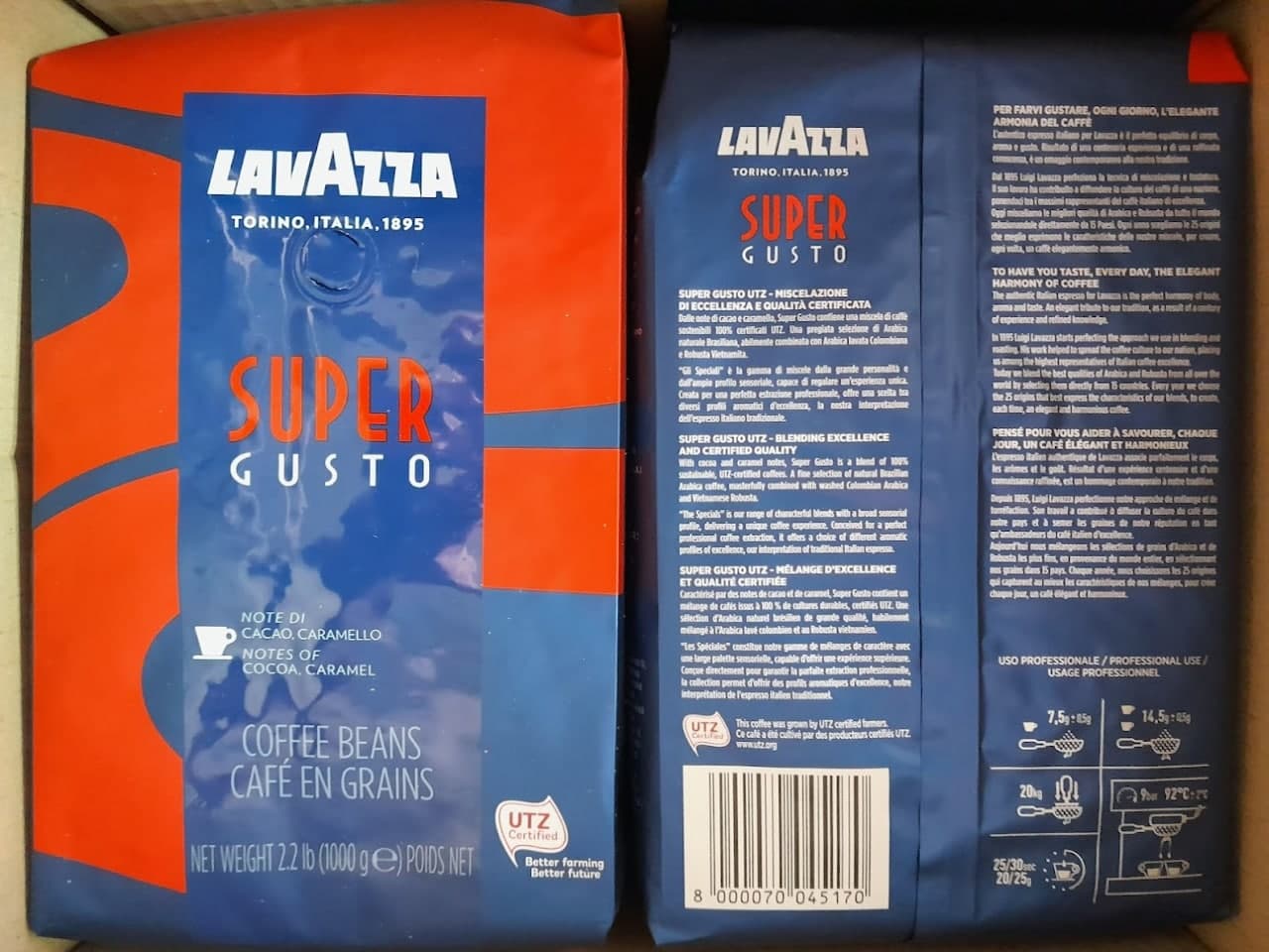Зерновой кофе "LAVAZZA" Specials Collection Super Gusto