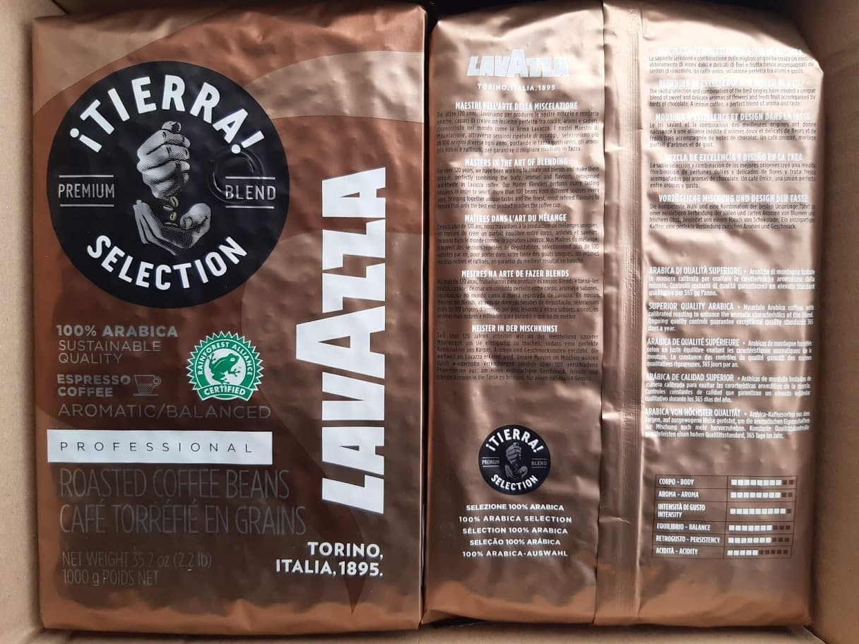 Pupiņu kafija "LAVAZZA" ¡Tierra! Selection