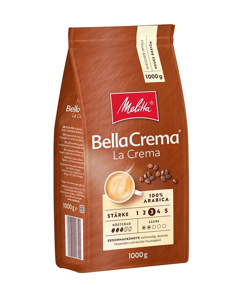 Pupiņu kafija "MELITTA" BellaCrema LaCrema