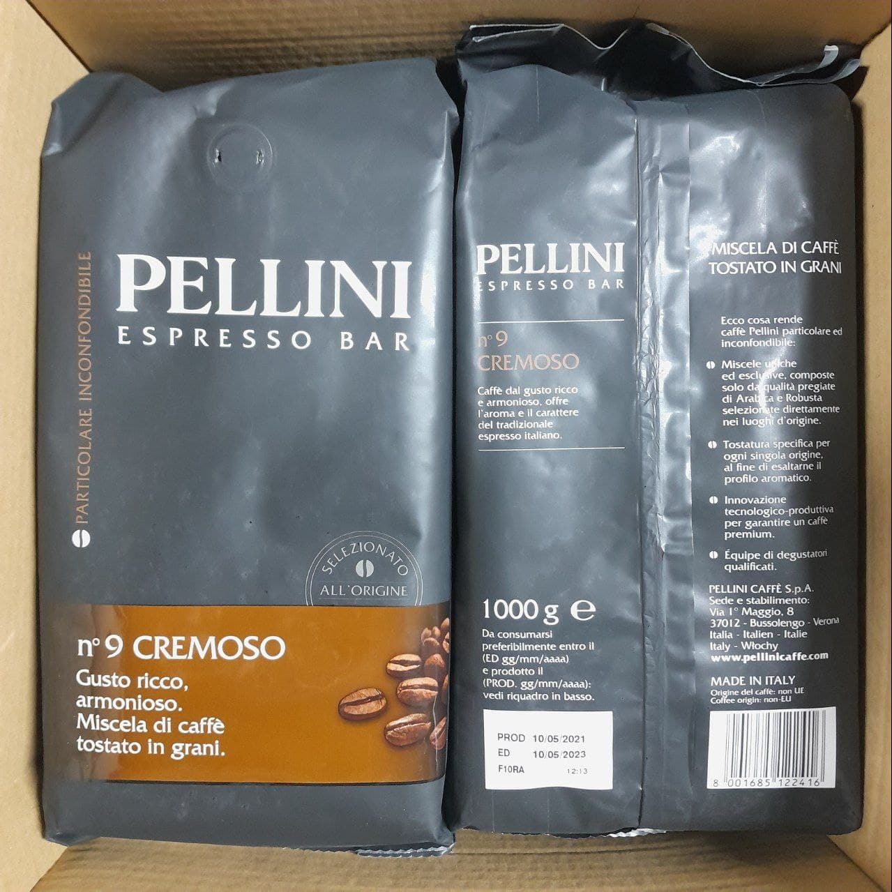 Pupiņu kafija "PELLINI" Espresso Bar Cremoso