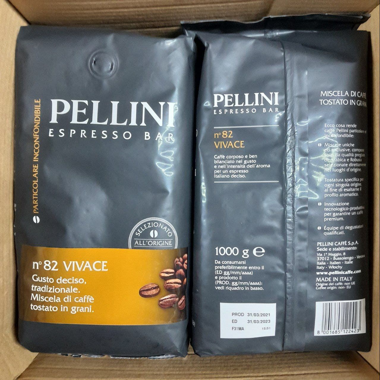 Pupiņu kafija "PELLINI" Espresso Bar Vivace