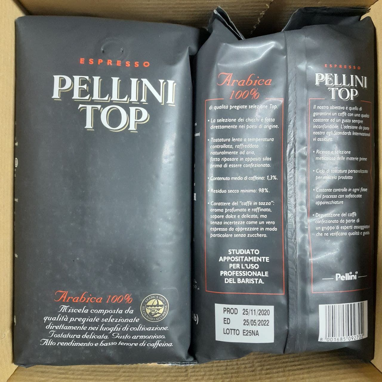 Kohvioad "PELLINI" Top